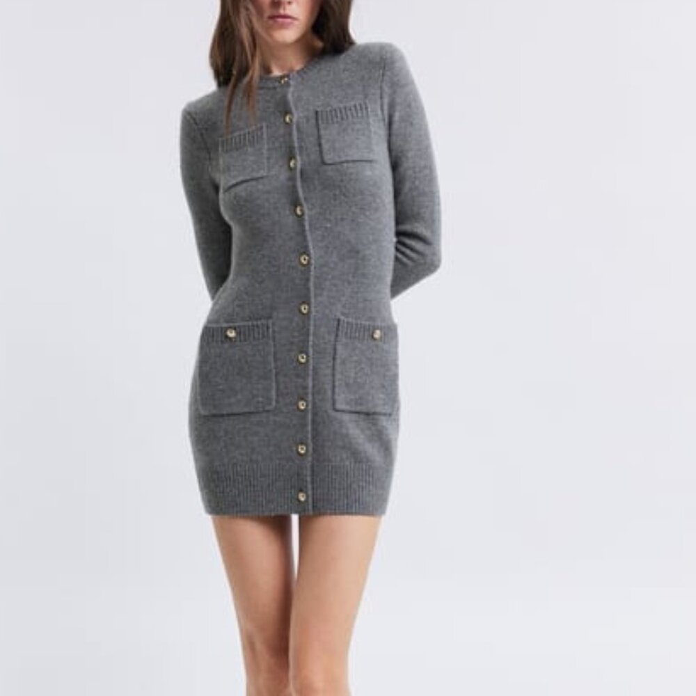 Zara Knit Pocket Mini Dress